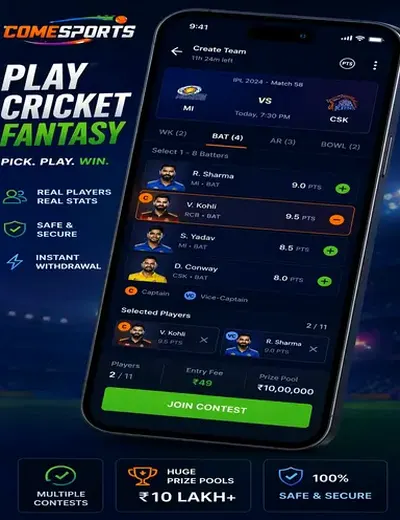 7744 (7744 bet) fantasy cricket & matchday visual 2